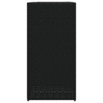 Fioriere da Giardino 2 pz Nere 40x40x80 cm in Polyrattan