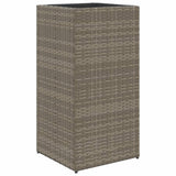 Fioriere da Giardino 2 pz Grigie 40x40x80 cm in Polyrattan