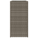 Fioriere da Giardino 2 pz Grigie 40x40x80 cm in Polyrattan
