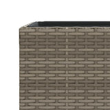 Fioriere da Giardino 2 pz Grigie 40x40x80 cm in Polyrattan
