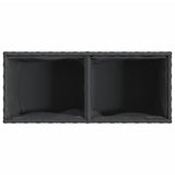 Fioriere da Giardino con 2 Vasi Nere 72x30x32 cm in Polyrattan
