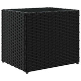 Fioriere da Giardino 2 pz Nere 36x30x32 cm in Polyrattan