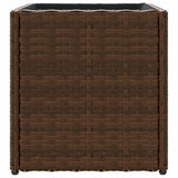 Fioriere da Giardino 2 pz Marrone 36x30x32 cm in Polyrattan
