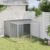 Cuccia per cani con recinto antracite 153x194x110 cm in acciaio zincato
