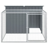 Cuccia per cani con recinto antracite 153x194x110 cm in acciaio zincato