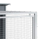 Cuccia per cani con recinto antracite 153x194x110 cm in acciaio zincato