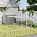 Cuccia per cani con recinto antracite 153x396x110 cm in acciaio zincato