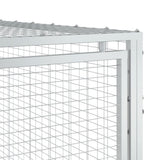 Cuccia per cani con recinto antracite 153x396x110 cm in acciaio zincato