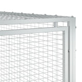 Cuccia per cani con recinto antracite 197x396x110 cm in acciaio zincato