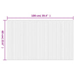 Tappeto Rettangolare Marrone 60x100 cm in Bambù
