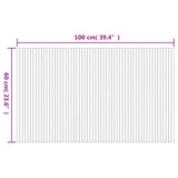 Tappeto Rettangolare Marrone 60x100 cm in Bambù