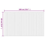 Tappeto Rettangolare Naturale Chiaro 60x100 cm in Bambù