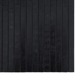 Tappeto Rettangolare Nero 60x200 cm in Bambù