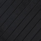 Tappeto Rettangolare Nero 60x200 cm in Bambù