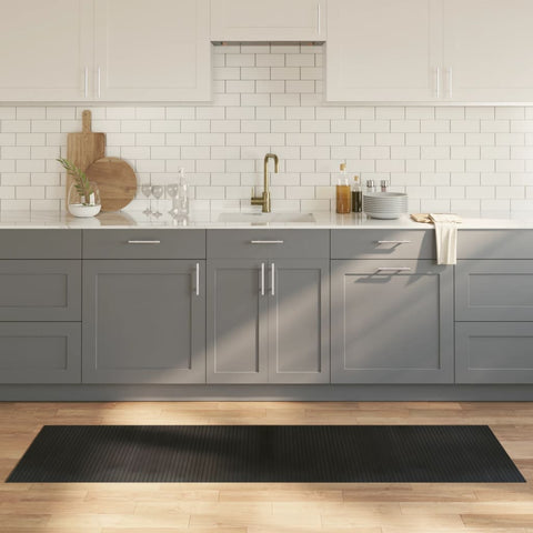 Tappeto Rettangolare Nero 60x200 cm in Bambù