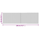 Tappeto Rettangolare Marrone 60x200 cm in Bambù