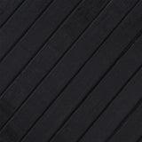 Tappeto Rettangolare Nero 70x400 cm in Bambù