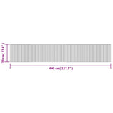 Tappeto Rettangolare Marrone Scuro 70x400 cm in Bambù