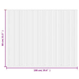 Tappeto Rettangolare Marrone 80x100 cm in Bambù