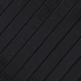 Tappeto Rettangolare Nero 80x400 cm in Bambù