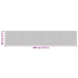 Tappeto Rettangolare Grigio 80x400 cm in Bambù