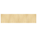 Tappeto Rettangolare Natura Chiaro 100x400 cm in Bambù