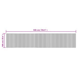 Tappeto Rettangolare Marrone 100x500 cm in Bambù