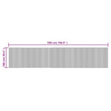 Tappeto Rettangolare Grigio 100x500 cm in Bambù