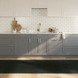 Tappeto Rettangolare Grigio 100x500 cm in Bambù