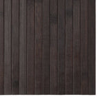 Tappeto Rettangolare Marrone Scuro 100x500 cm in Bambù