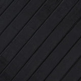 Tappeto Rettangolare Nero 60x300 cm in Bambù