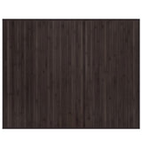 Tappeto Rettangolare Marrone Scuro 80x100 cm in Bambù
