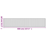 Tappeto Rettangolare Natura Chiaro 80x400 cm in Bambù