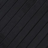 Tappeto Rettangolare Nero 80x1000 cm in Bambù