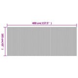 Divisorio Ambienti Grigio Larghezza 400 cm Altezza 165 cm in Bambù