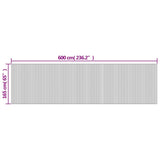 Divisorio Ambienti Marrone Scuro Larghezza 600 cm Altezza 165 cm in Bambù