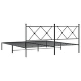 Giroletto con Testiera in Metallo Nero 183x213 cm