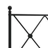 Giroletto con Testiera in Metallo Nero 183x213 cm