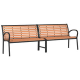 Panca Giardino Marrone 231cm Legno e Acciaio Verniciato Polvere