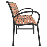 Panca Giardino Marrone 231cm Legno e Acciaio Verniciato Polvere