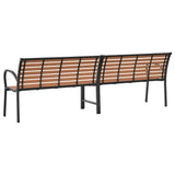 Panca Giardino Marrone 231cm Legno e Acciaio Verniciato Polvere
