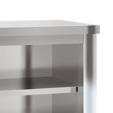 Mobile Cucina da Parete con Ripiani in Acciaio Inossidabile