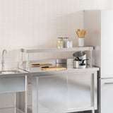 Ripiano per Tavolo da Lavoro 110x30x35 cm in Acciaio Inox