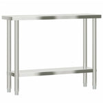 Tavolo da Lavoro da Cucina 110x30x85 cm in Acciaio Inossidabile