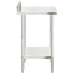 Tavolo Lavoro Cucina con Paraschizzi 82,5x55x93cm Acciaio Inox