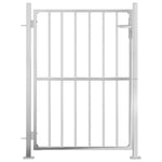 Cancello da giardino 100x120 cm in acciaio inox