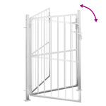 Cancello da giardino 100x120 cm in acciaio inox