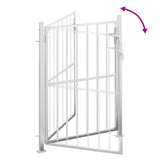 Cancello da giardino 100x120 cm in acciaio inox