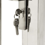 Cancello da giardino 100x120 cm in acciaio inox