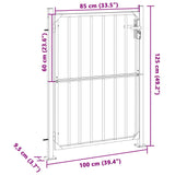 Cancello da Giardino 100x125 cm in Acciaio Inossidabile
